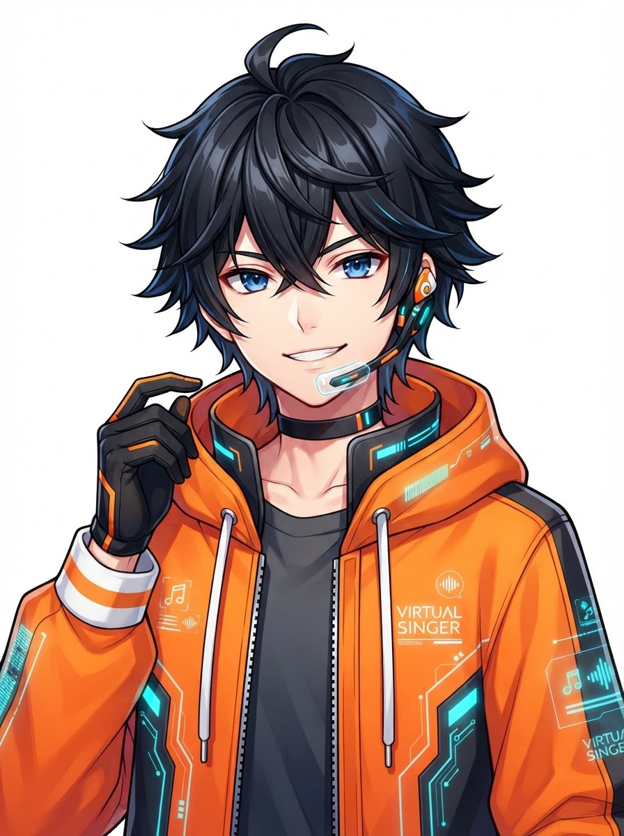 Kairo Ember, a Vocaloid OC made on GenTube