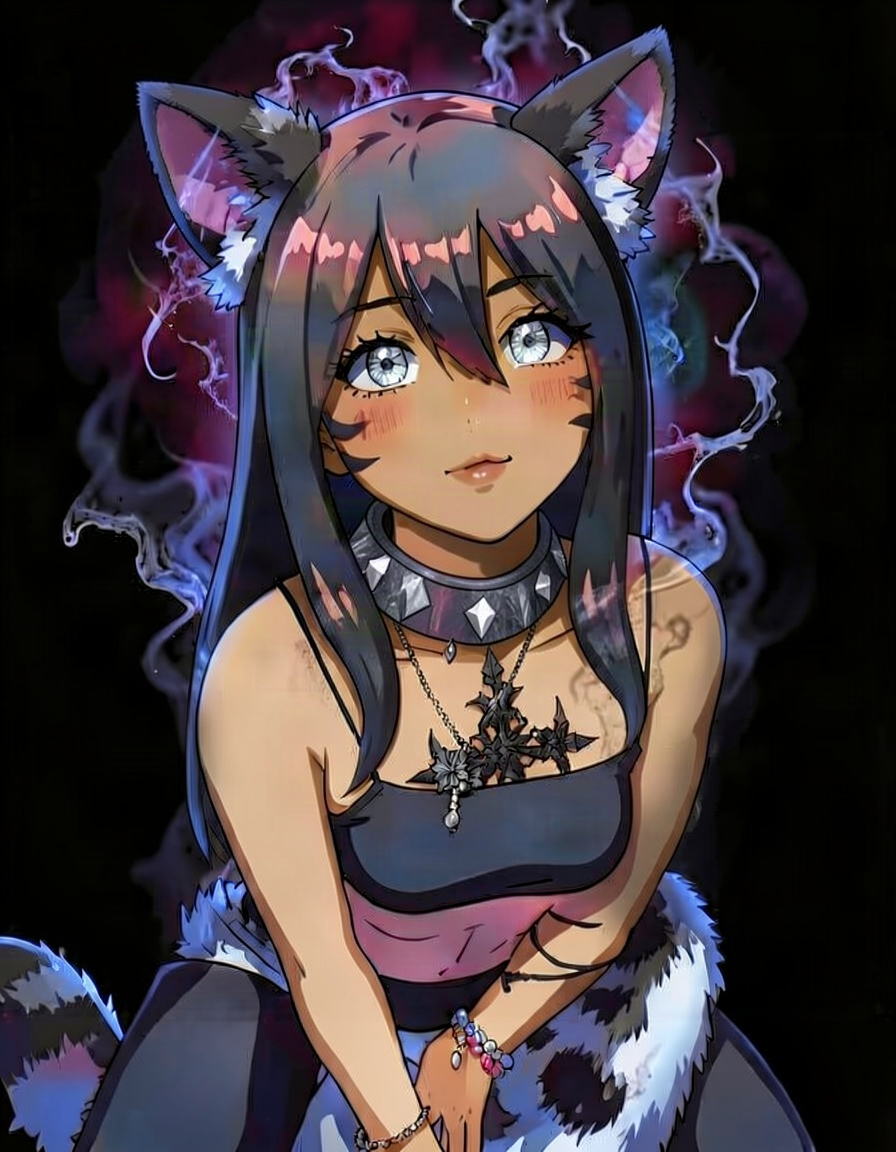 Leopard Queen, a Catgirl OC made on GenTube