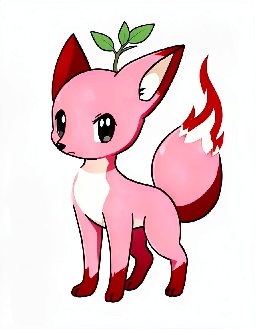 Embervix, a Pokemon OC made on GenTube