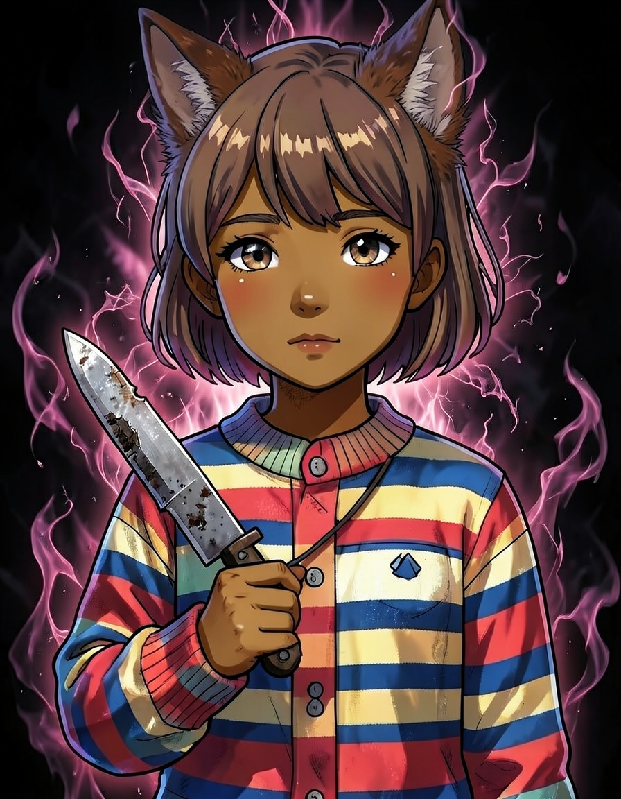 Fallen human, a Undertale OC made on GenTube