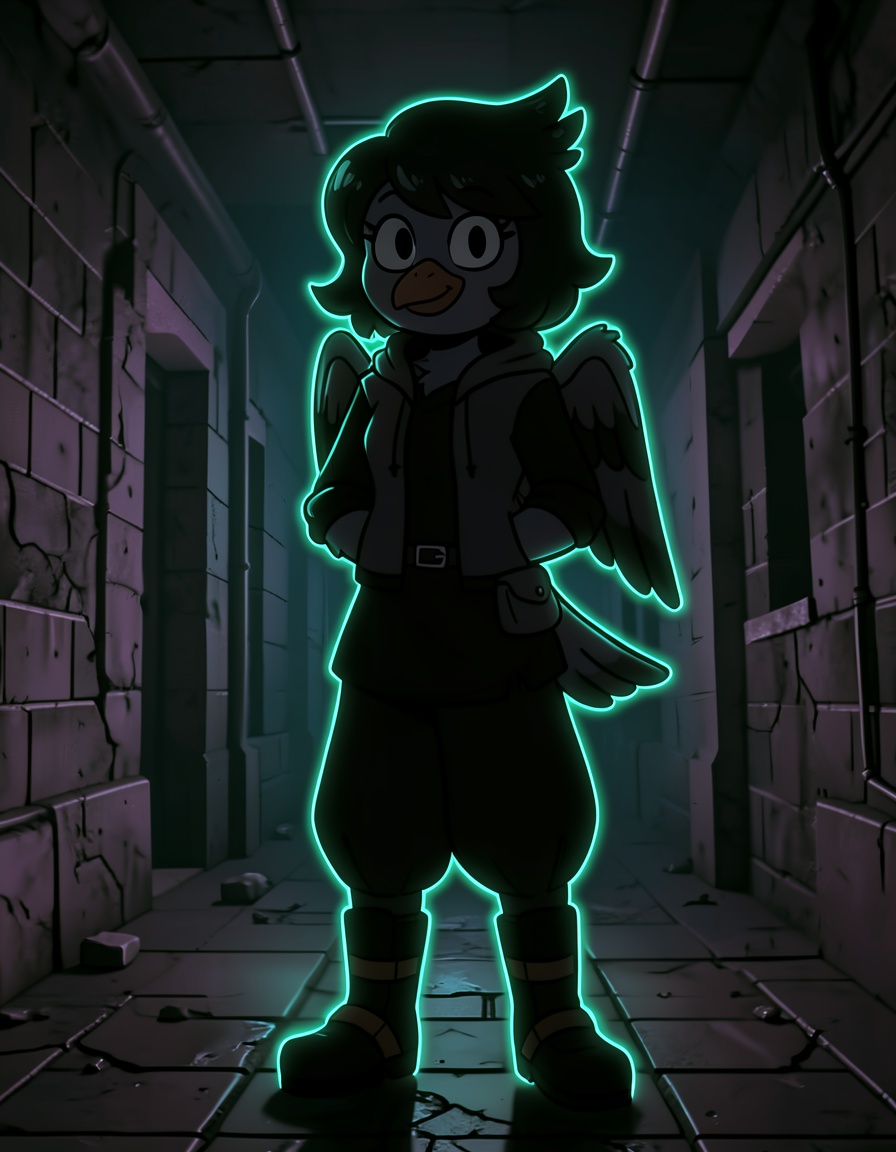 Ebony Gleam, a Deltarune OC made on GenTube