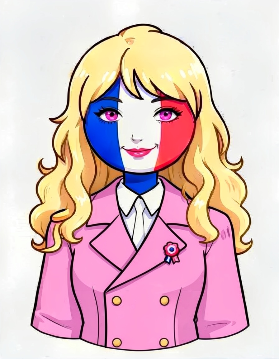 Francé, a CountryHumans OC made on GenTube