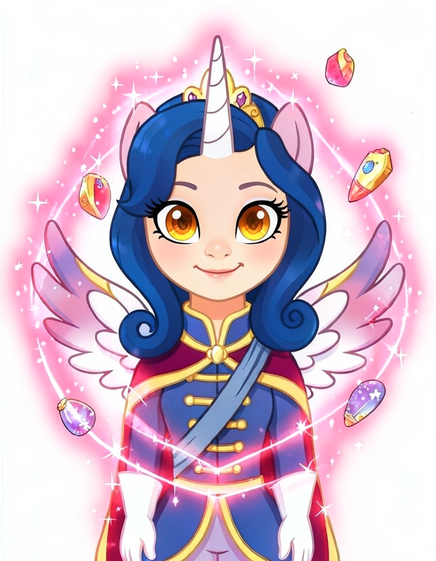 Azureglint, a My Little Pony OC made on GenTube