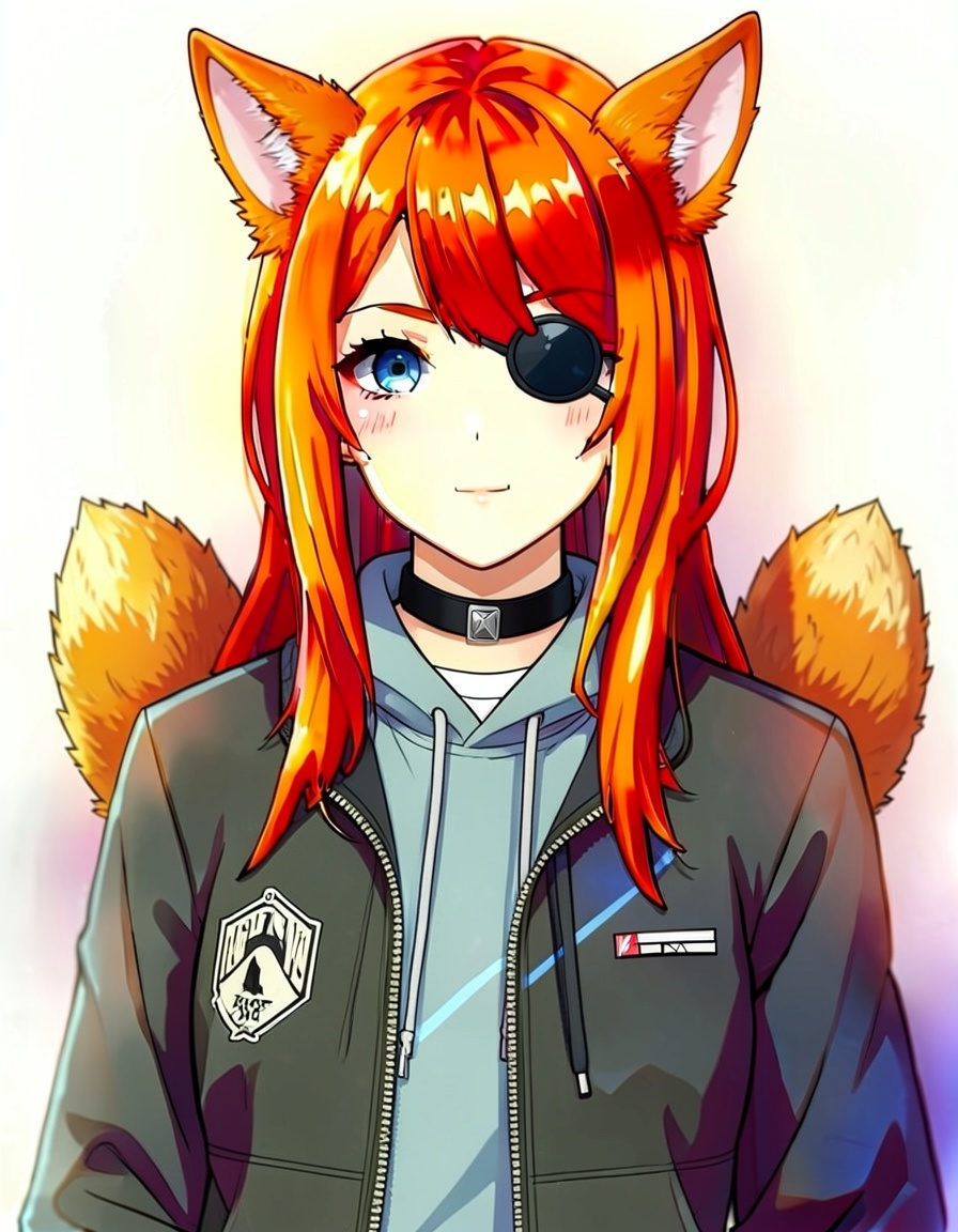 Luna Foxette, a DDLC OC made on GenTube