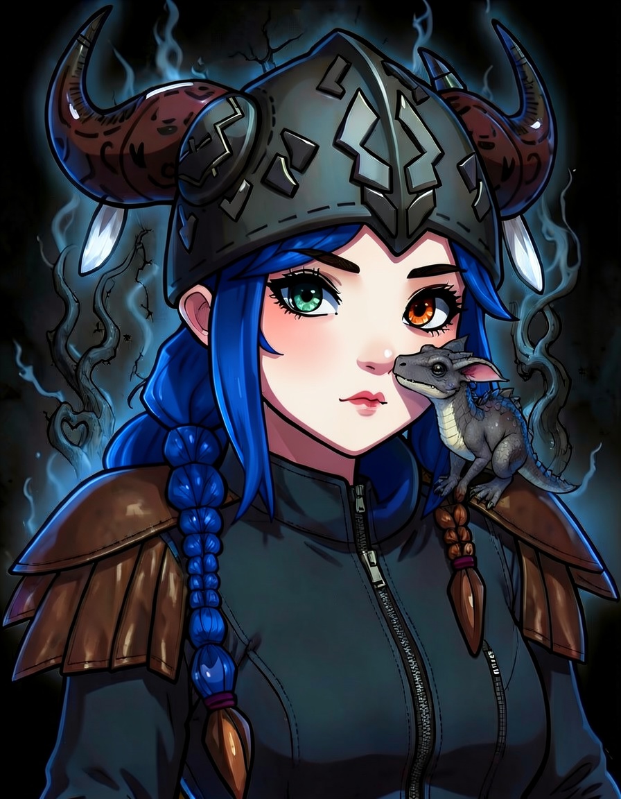 Cata, a How to Train Your Dragon OC made on GenTube
