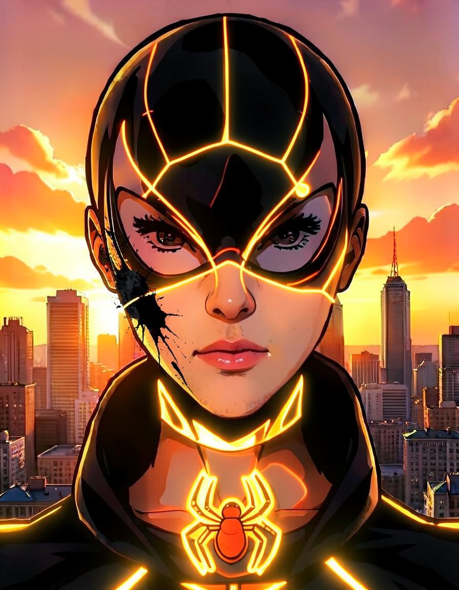 Nightweave, a Spider Man OC made on GenTube