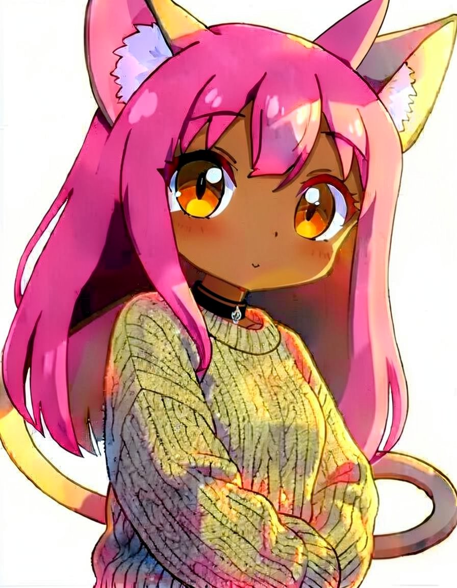 AmberPaw, a Catgirl OC made on GenTube