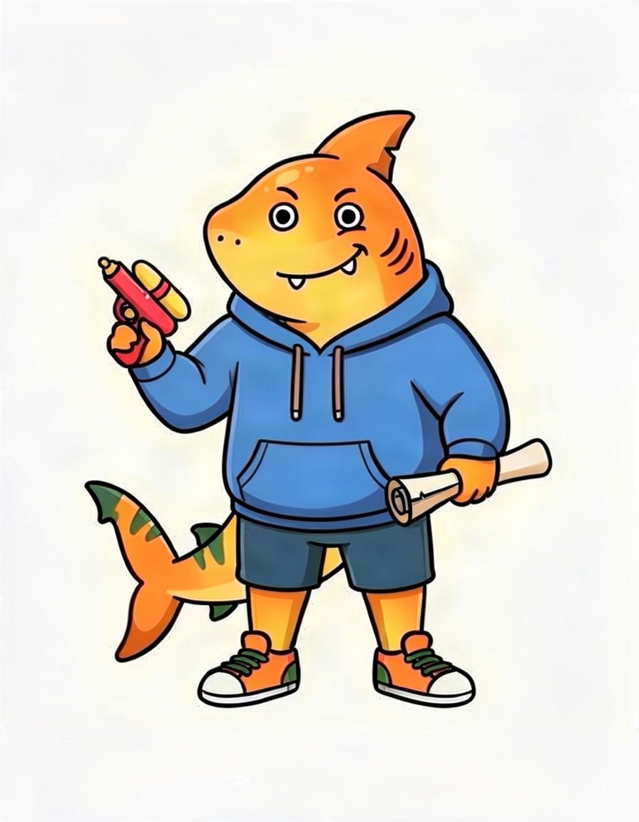 mango the shark, a Dandys World OC made on GenTube