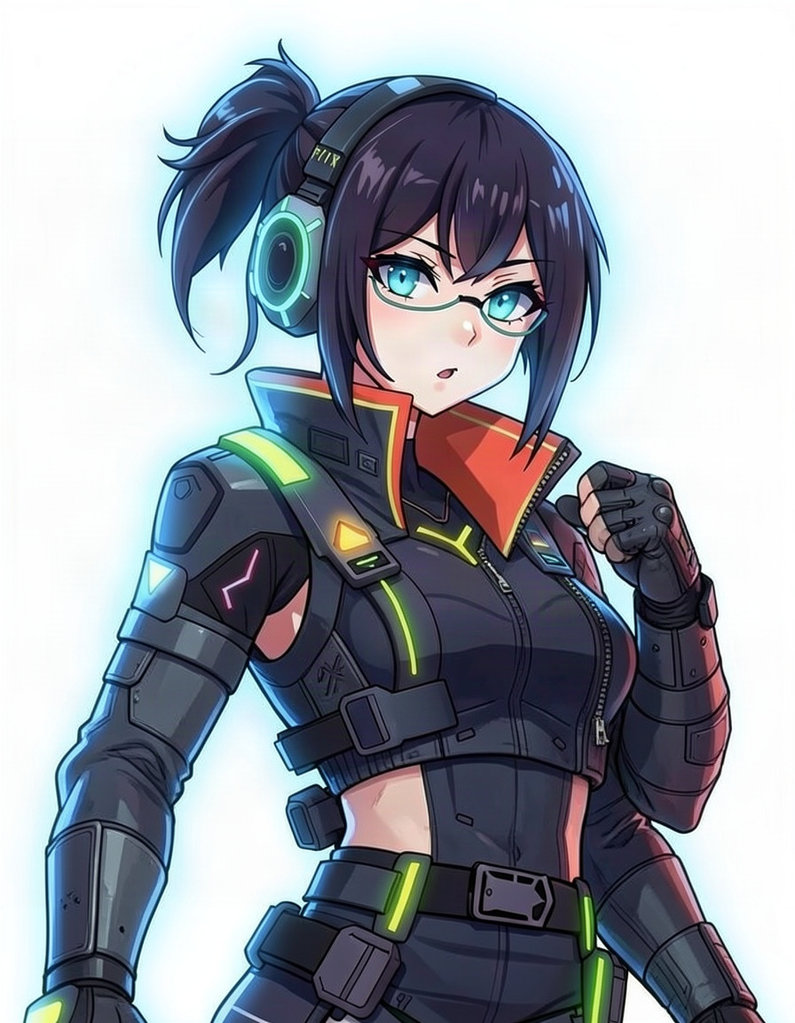 Cyra Flux, a Zenless Zone Zero OC made on GenTube