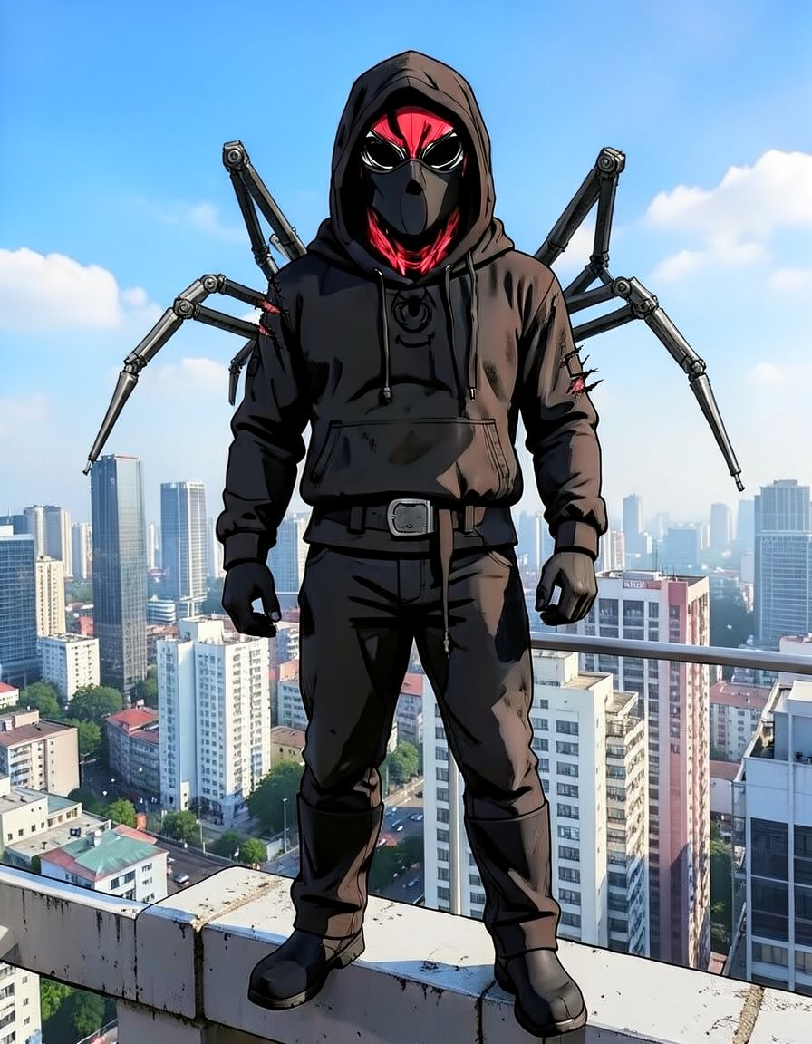 Shadow Webb, a Spider Man OC made on GenTube