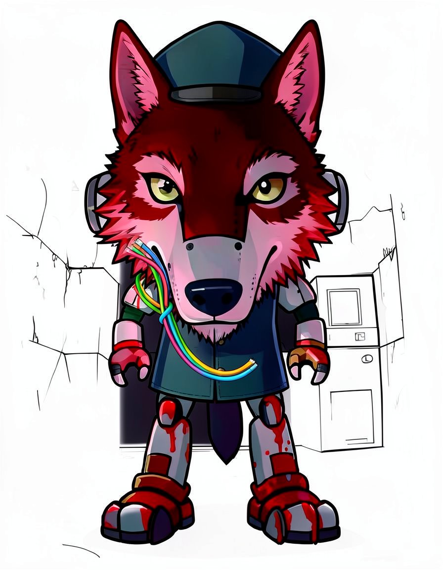 Redfang, a FNAF OC made on GenTube