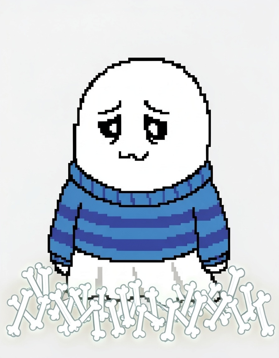 Quietbone, a Undertale OC made on GenTube