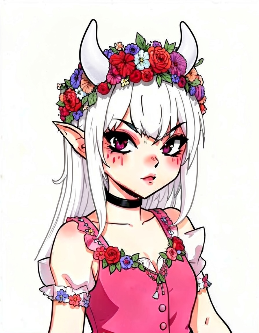 Flora, a Hazbin Hotel OC made on GenTube
