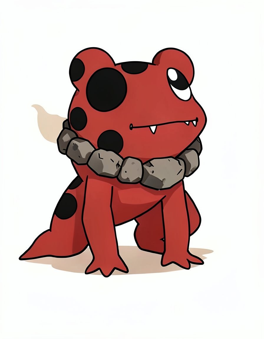 Wispcroak, a Pokemon OC made on GenTube