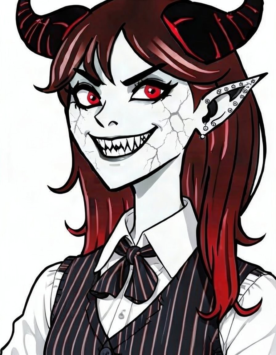 Scarlet Wraith, a Hazbin Hotel OC made on GenTube
