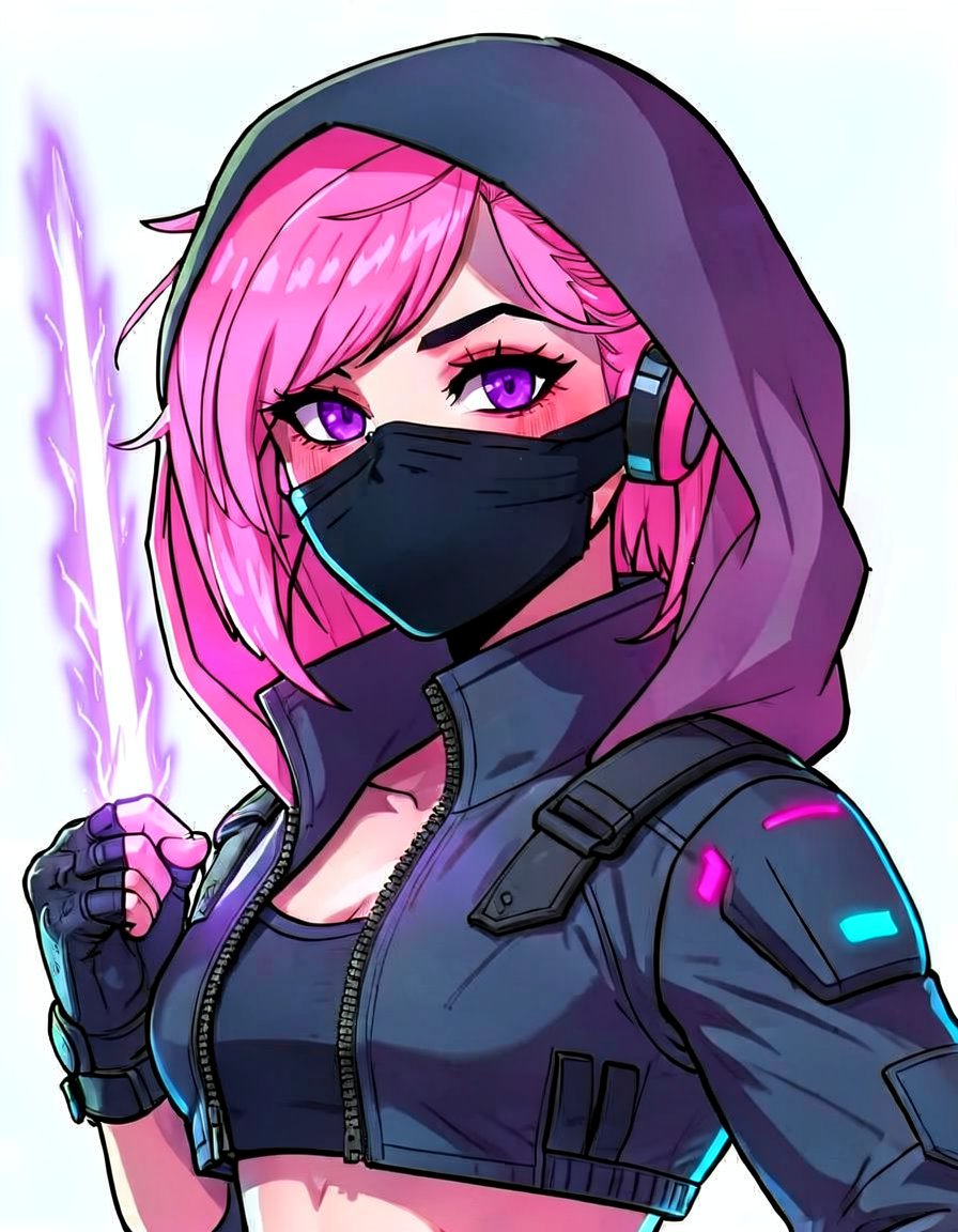 Violetblade, a Zenless Zone Zero OC made on GenTube