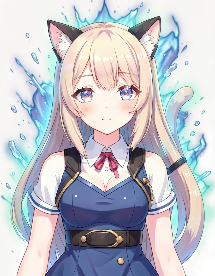 Catgirl, a Waifu OC made on GenTube