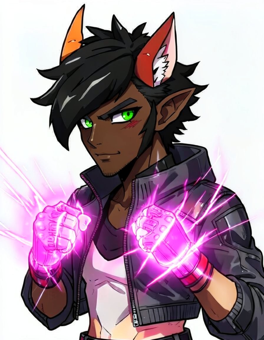 Neon Fang, a Zenless Zone Zero OC made on GenTube