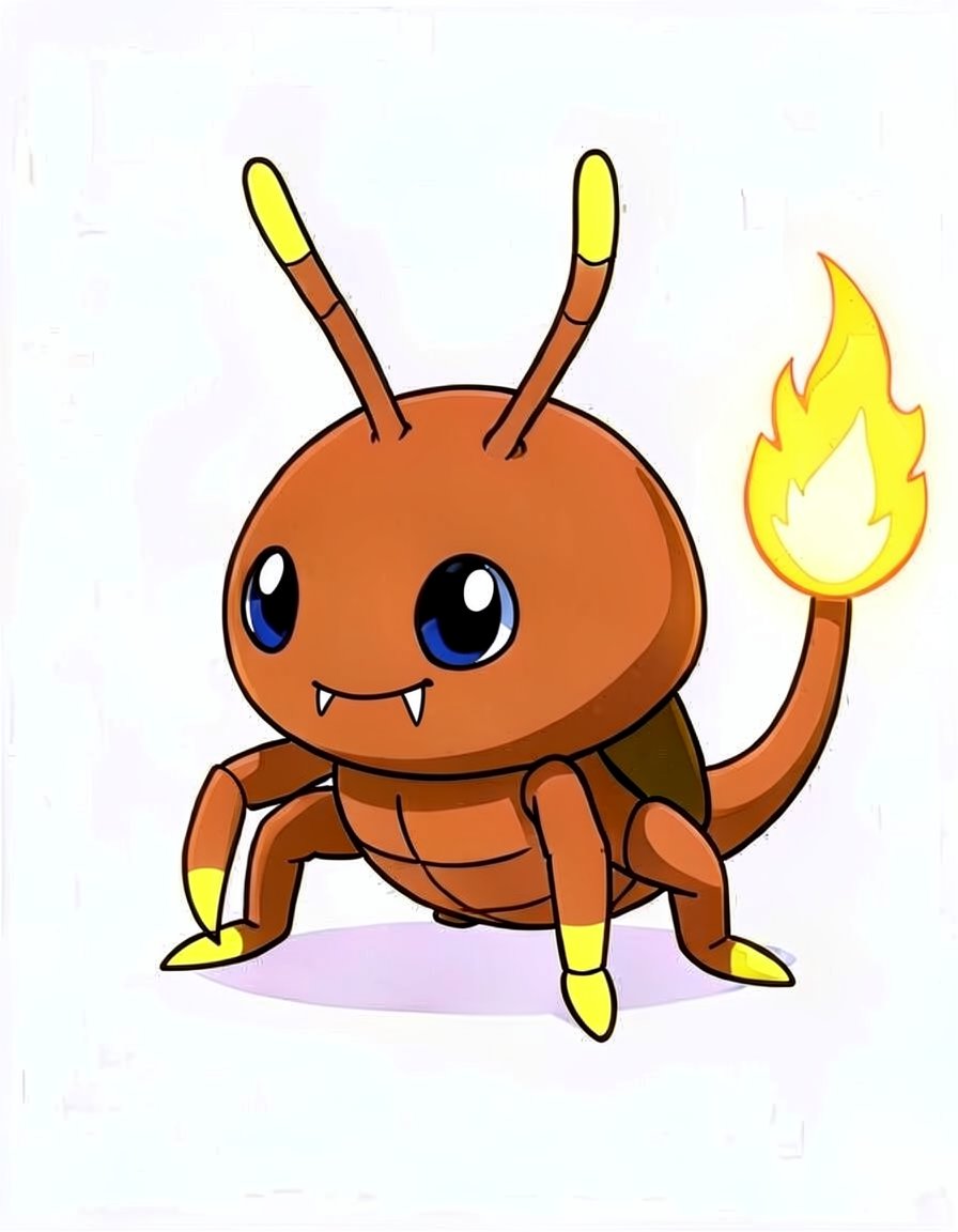 Burnmite, a Pokemon OC made on GenTube