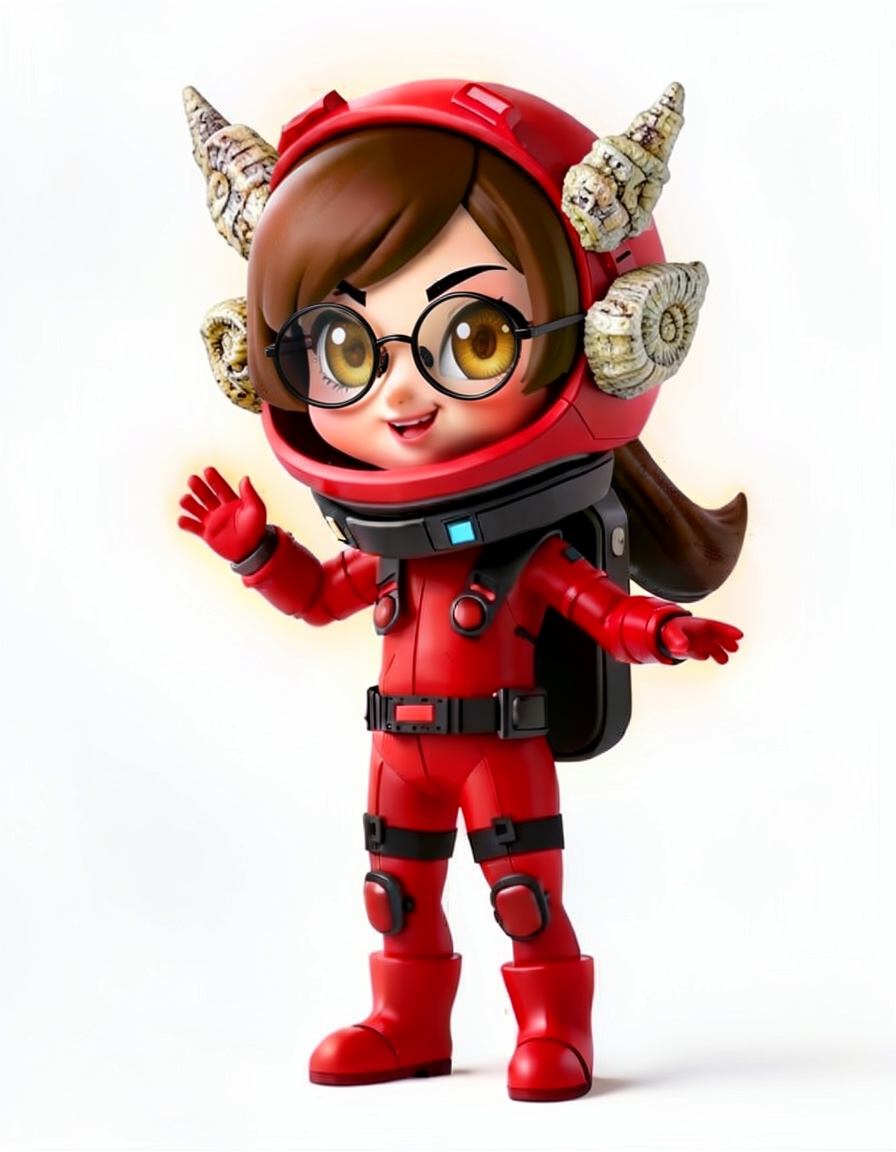 Crimson Shell, a Among Us OC made on GenTube