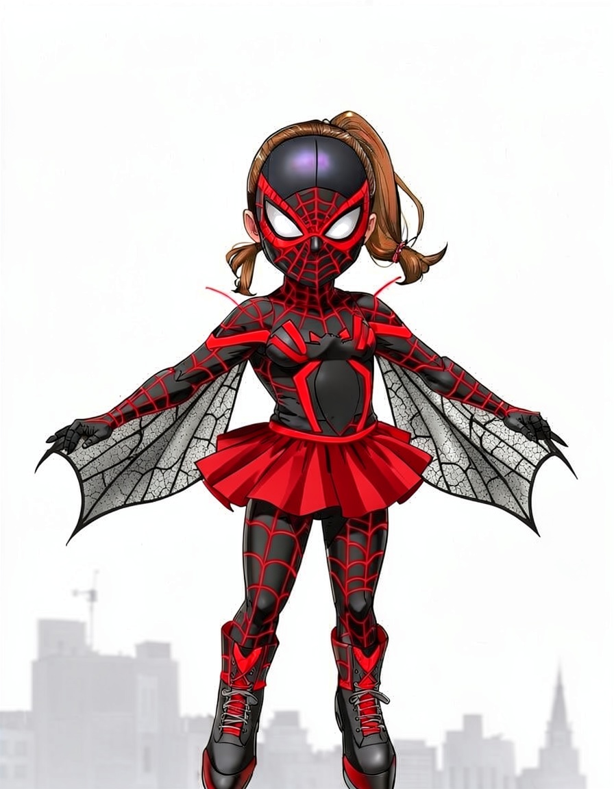 Crimson Arachnid, a Spider Man OC made on GenTube