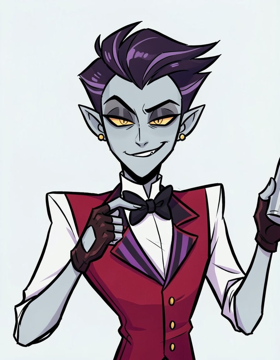 Velvet Rift, a Hazbin Hotel OC made on GenTube
