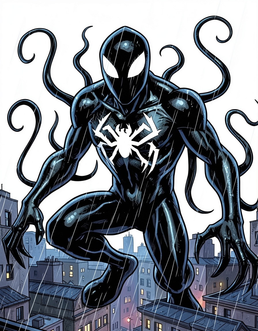 Symbiote, a Spider Man OC made on GenTube