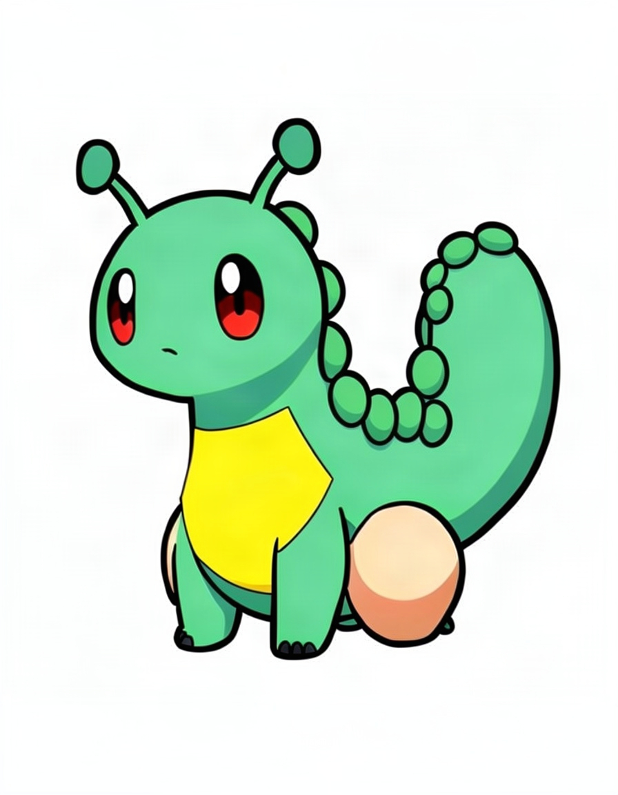 Caterpie, a Pokemon OC made on GenTube