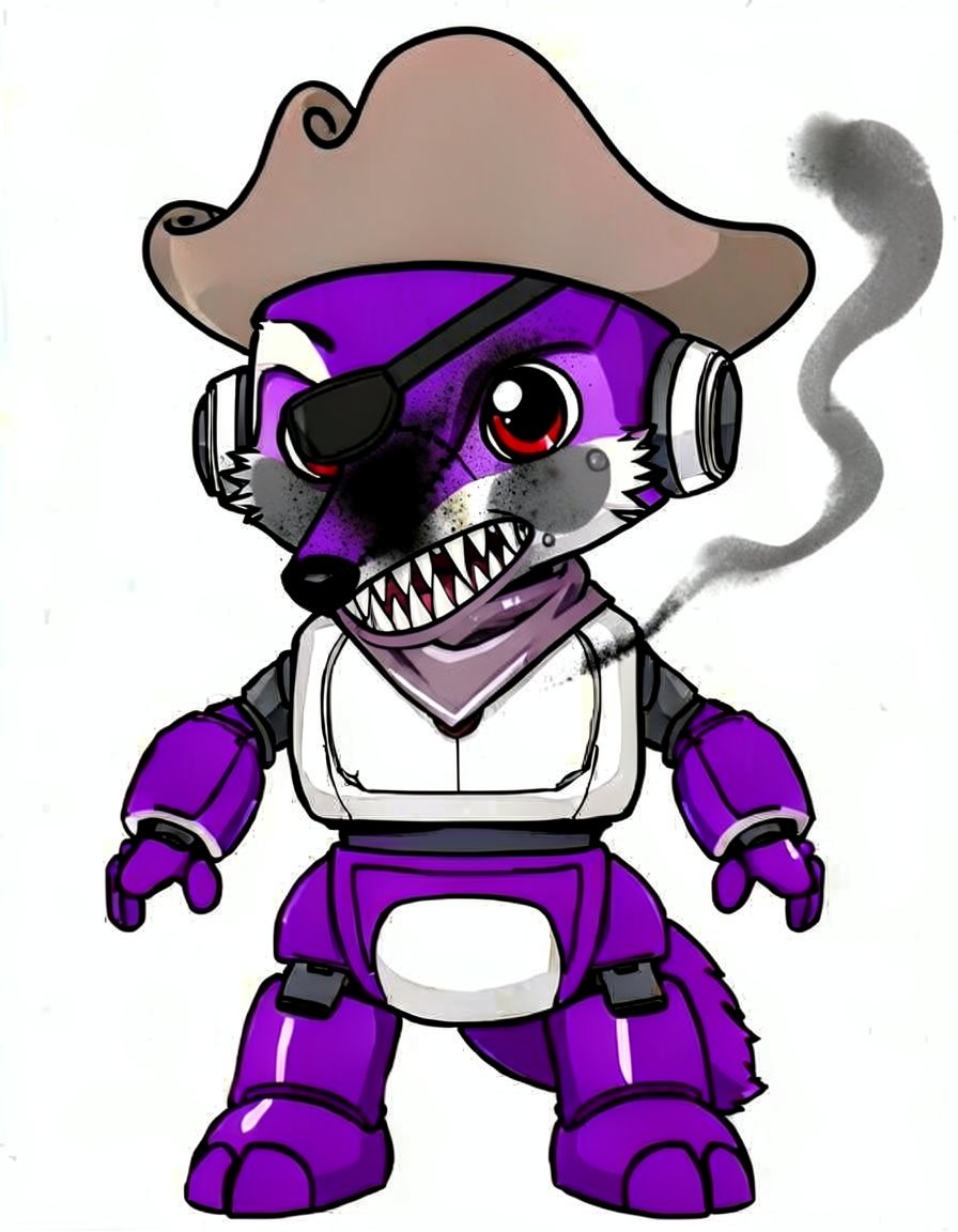 Violet Foxgear, a FNAF OC made on GenTube
