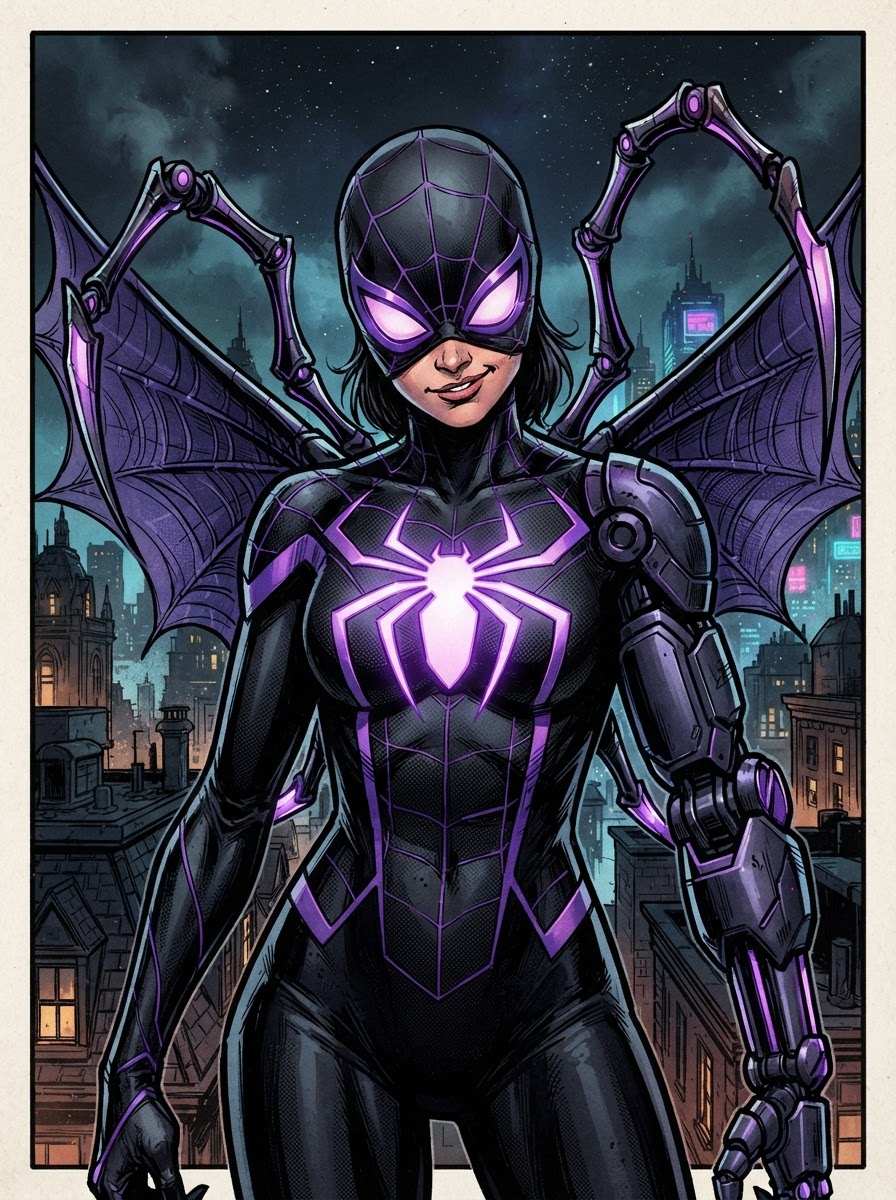 Night Weaver, a Spidersona OC made on GenTube