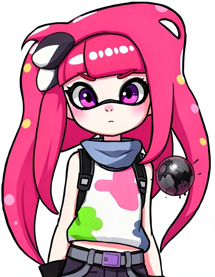 Peach, a Splatoon OC made on GenTube