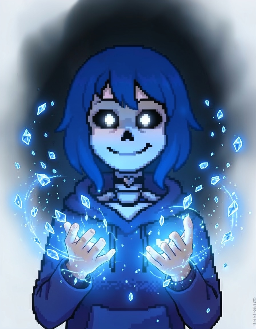 GlimmerBone, a Undertale OC made on GenTube