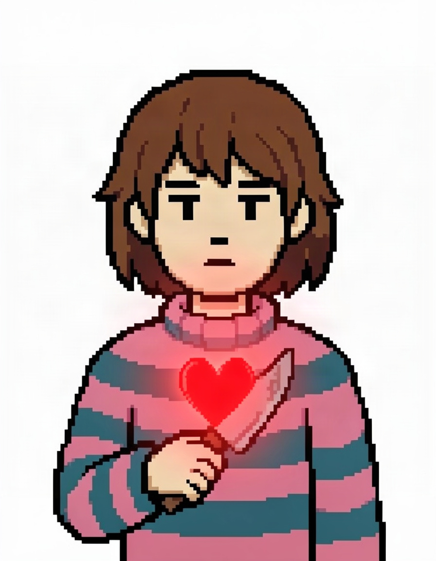 Paleheart, a Undertale OC made on GenTube