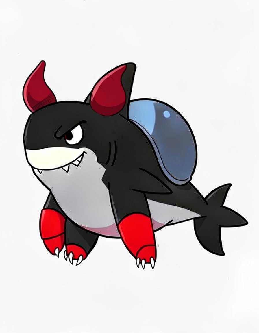 Tidejaw, a Pokemon OC made on GenTube