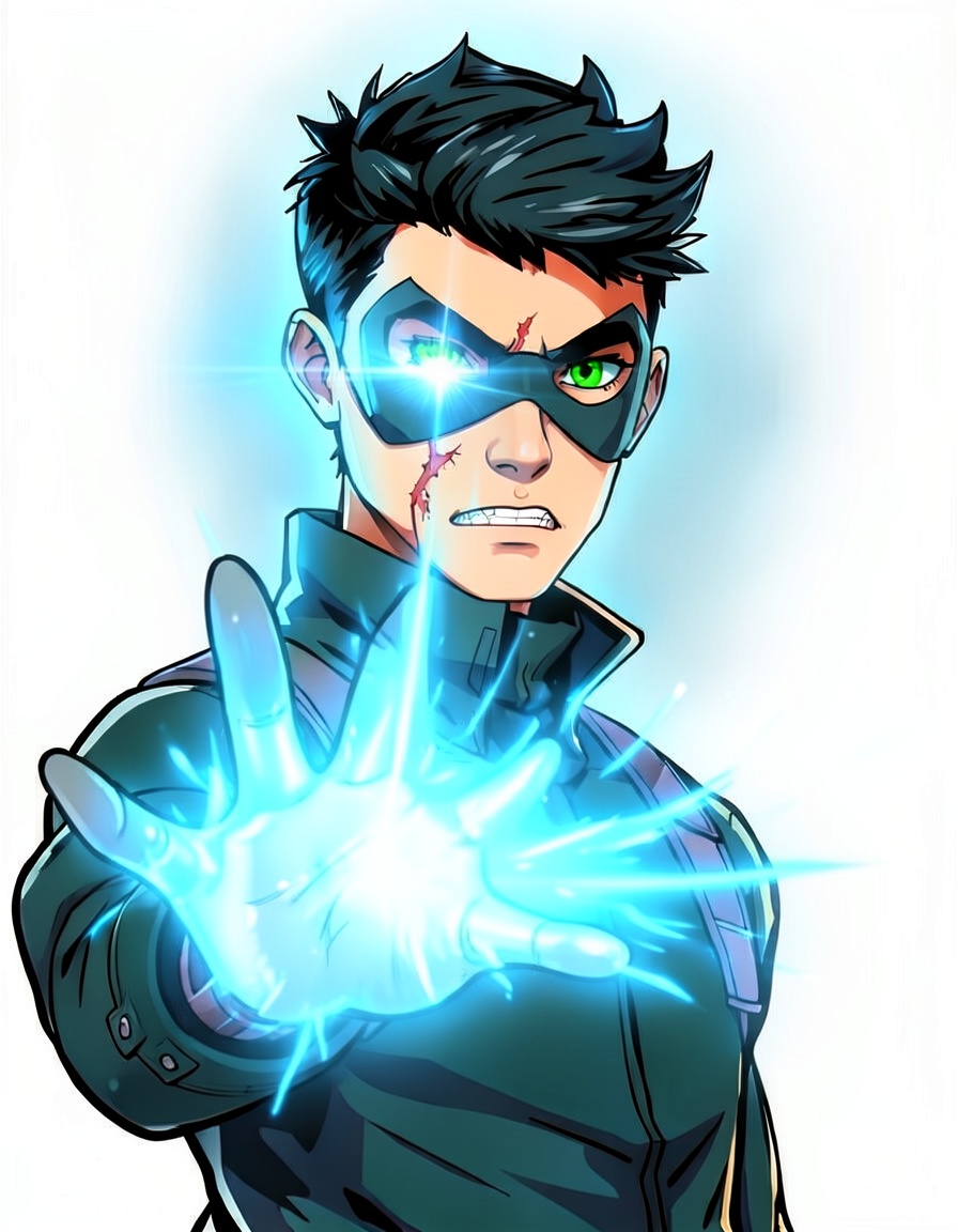 Neon Vex, a Marvel Superhero OC made on GenTube
