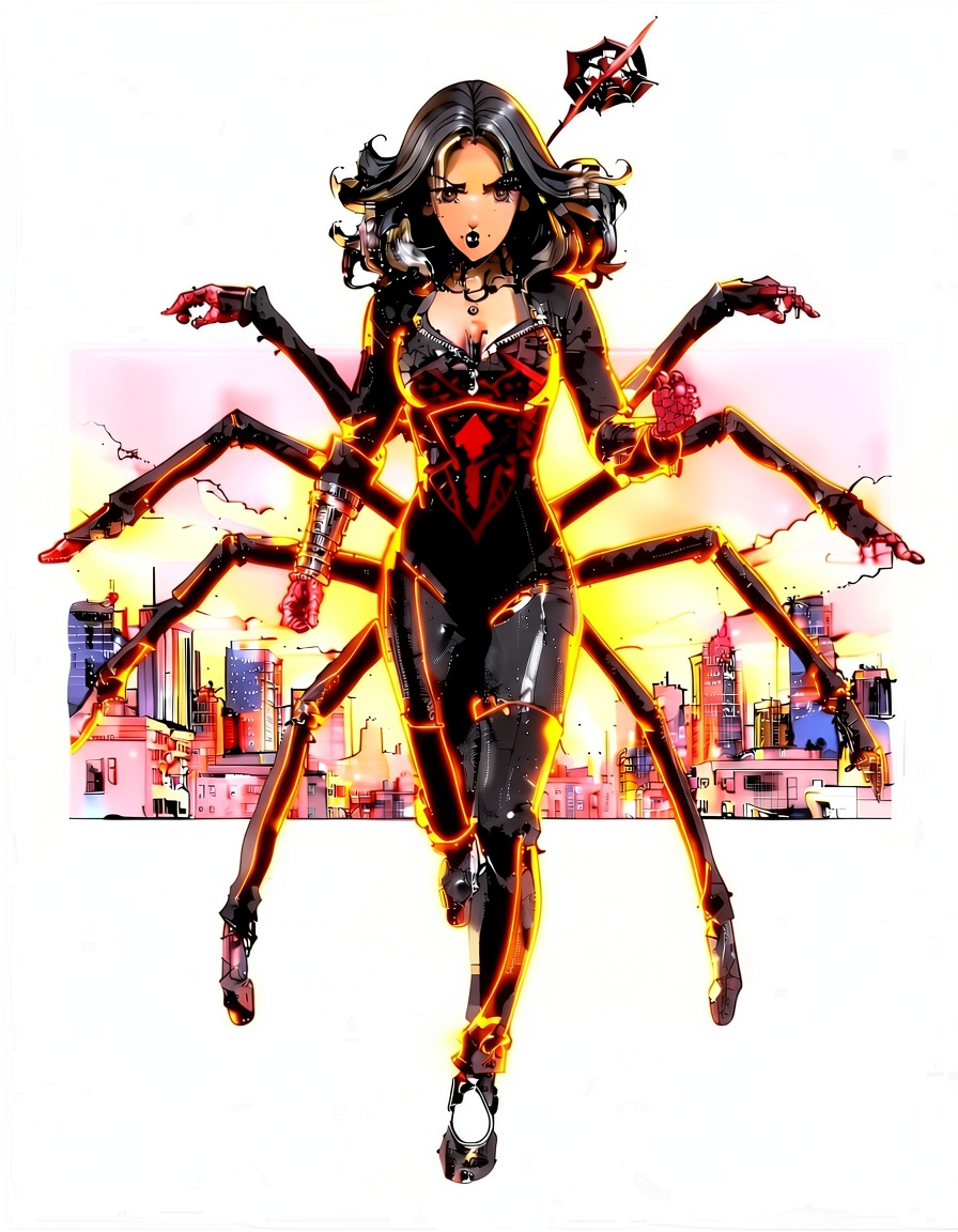 black widow, a Spidersona OC made on GenTube