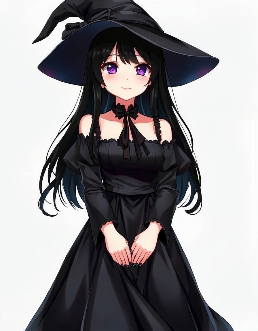 Violet Whisper, a Waifu OC made on GenTube