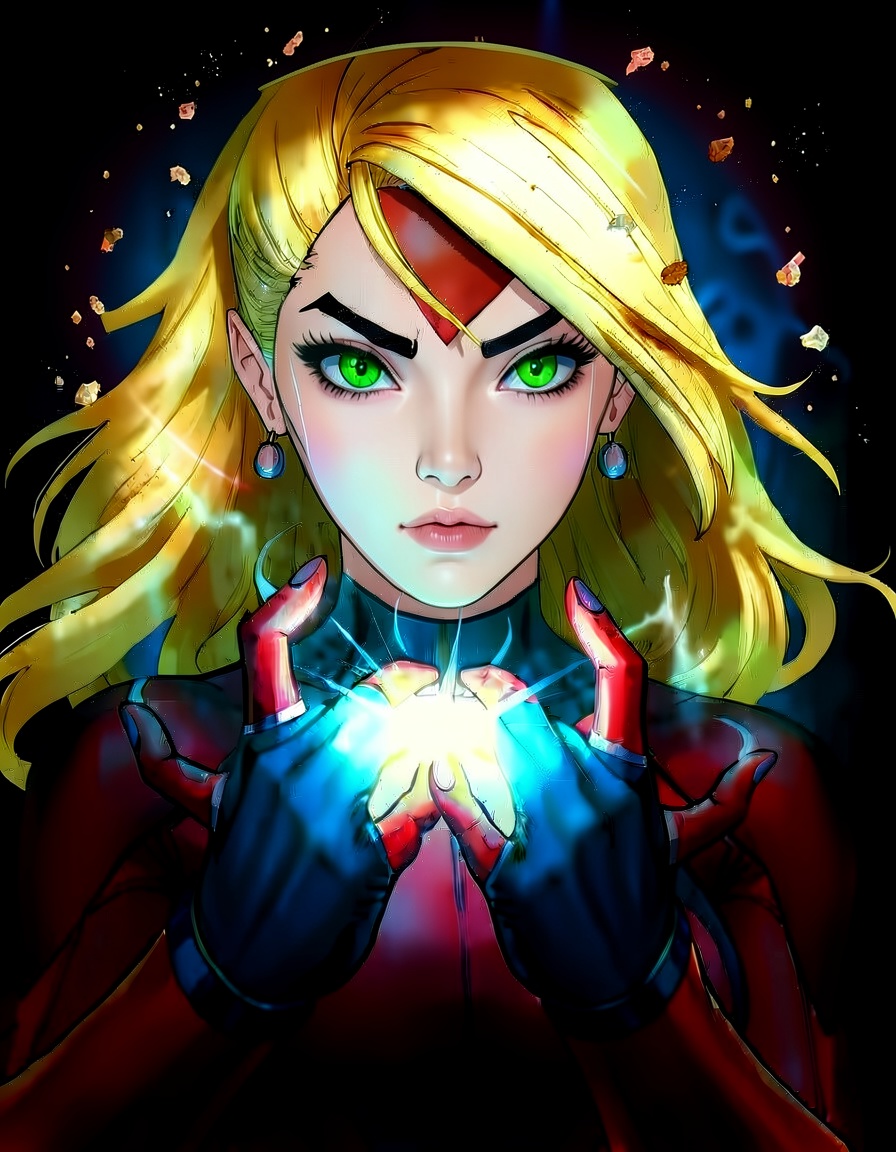Solaris Edge, a Marvel Superhero OC made on GenTube