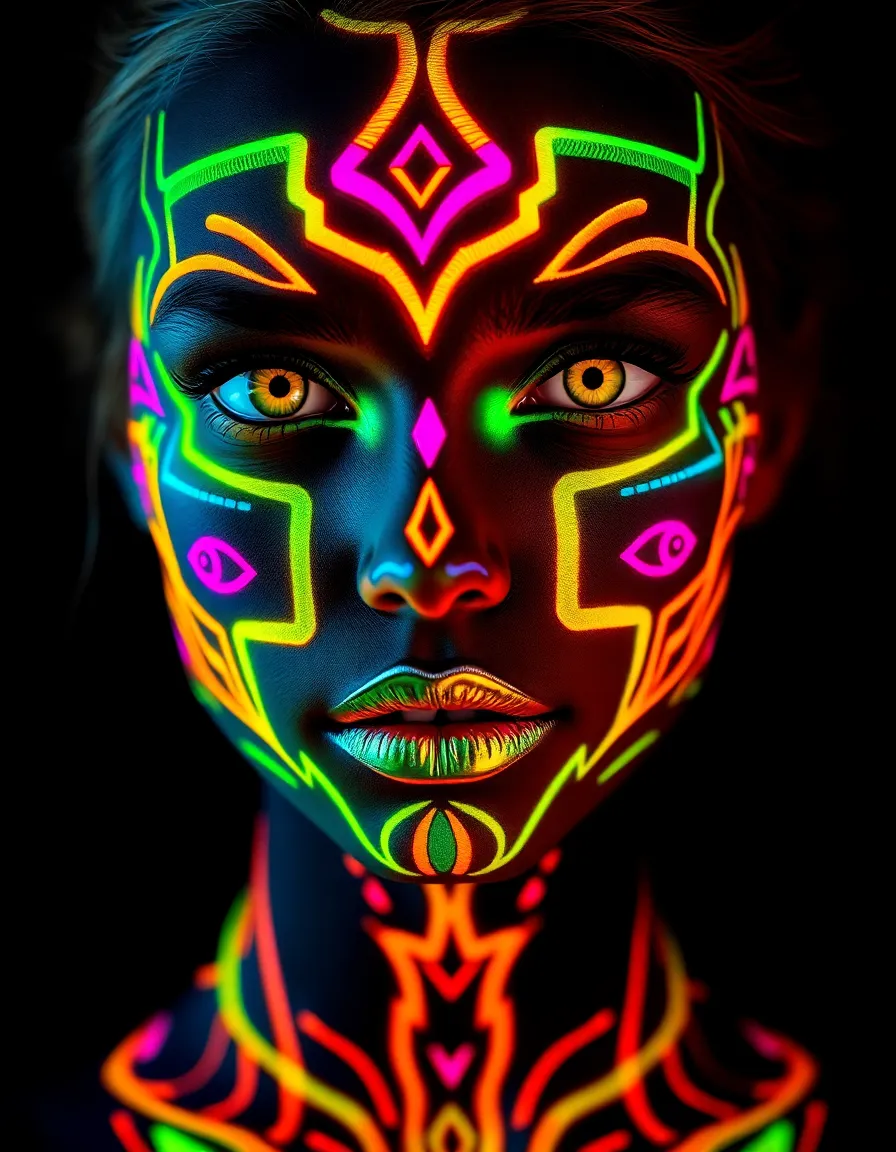 Create Surreal Neon Tribal Art