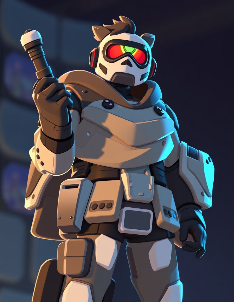 Overwatch character in ghibli animation style
