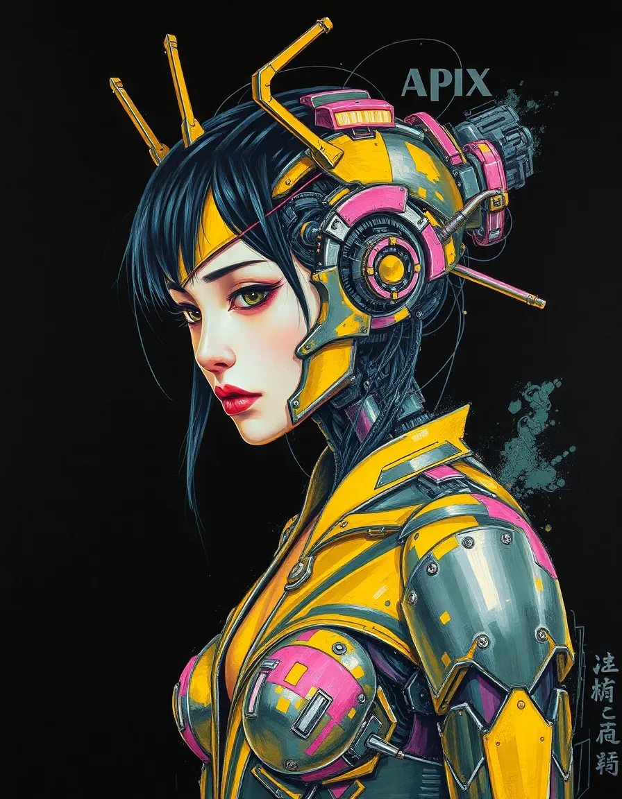 Japan Rdm Background Drawing GenTube | artemis reimagined as a full-length, japanese mechanical gir...