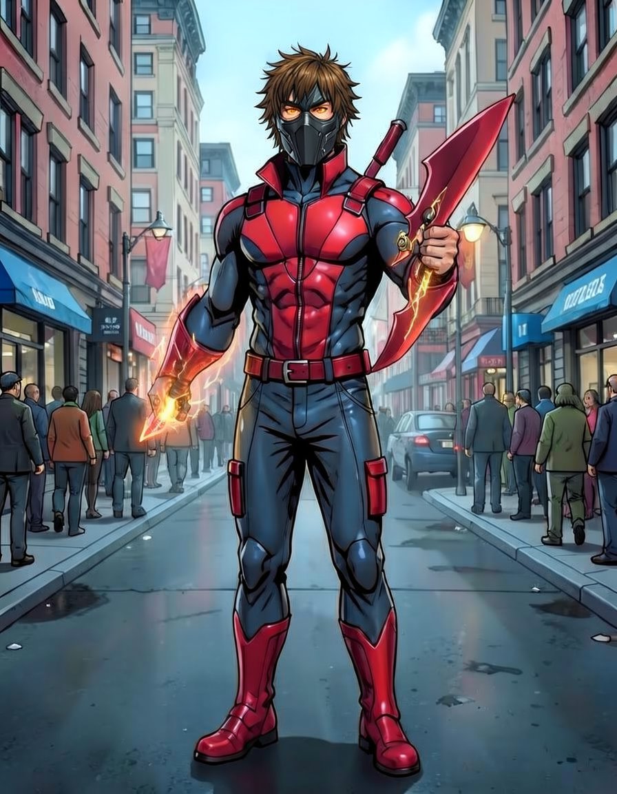 Bladedevil, a Marvel Superhero OC made on GenTube