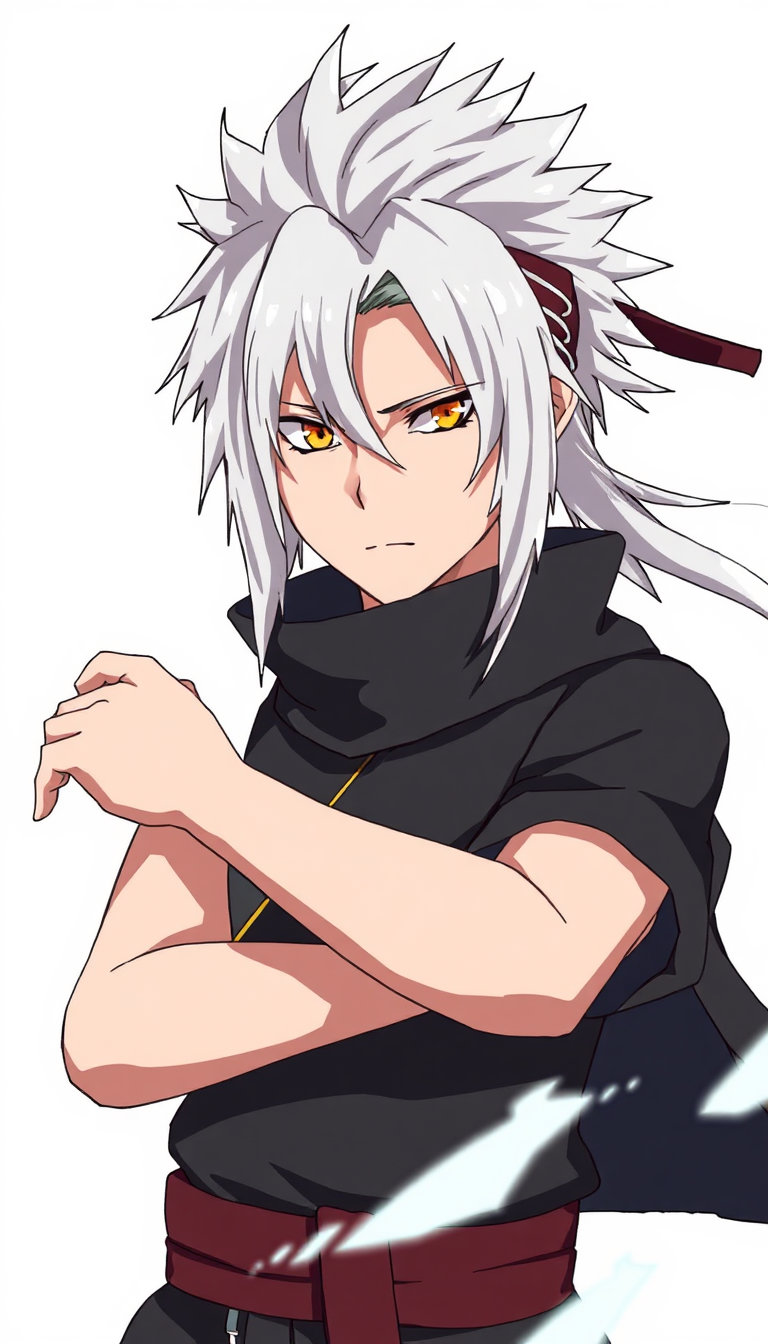 Shinra Senju‑Hatake
Alter: 19
Eltern: Tsunade Senju & Kakashi Hatake
Aussehen:
Silberweiße Haare wie Kakashi, aber länger und wilder
Goldbraune Augen mit leichtem Senju‑Glanz
Helle Haut, leichte Narben an Armen
1,86 m, kräftig und definiert
Körperbau:
Massiv wie Tsunade, aber mit Kakashis Beweglichkeit
Extrem starke Schultern und Unterarme
Verhalten & Persönlichkeit:
Ernst, ruhig, taktisch
Wirkt distanziert, ist aber tief loyal
Hat Kakashis trockenen Humor
Tsunades eiserne Willenskraft
Fähigkeiten:
Chakra‑Monsterkraft wie Tsunade
Sharingan‑Analysefähigkeit (ein transplantiertes Sharingan von Kakashi, aber deaktiviert)
Spezialtechnik: „Donnernder Senju‑Schlag“ – Kraft + Blitzchakra
Lore:
Shinra ist der „Schild von Konoha“. Er führt geheime ANBU‑Missionen aus und gilt als einer der stärksten jungen Shinobi seiner Generation. im naruto anime ytyle