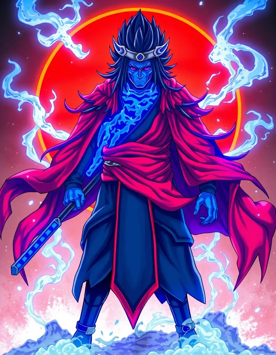 create madara uchiha's susanoo in blue