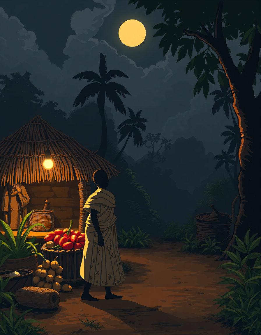 🌑 SCENE 1: THE VILLAGE OF UMUOKO (INTRO)
[NARRATOR]
In the ancient village of Umuoko, there was peace… but also secrets buried deeper than the earth itself.
[EXT. VILLAGE MARKET – MORNING]
(Villagers trading. Ada is helping her mother sell vegetables.)
MAMA ADA:
Ada! Stop daydreaming and arrange these yams properly!
ADA (smiling):
Mama, I was just thinking… what lies beyond this village?
MAMA ADA (serious):
What lies beyond this village is not your concern. Focus on survival.
(Ada looks toward the forest, curious.)
🌑 SCENE 2: THE STRANGE STRANGER
[EXT. VILLAGE ROAD – EVENING]
(Ada walks home alone. Suddenly, a well-dressed man appears.)
NNANNA:
Good evening, beautiful one. Why walk alone in such a quiet hour?
ADA (startled):
Who are you? I’ve never seen you in this village.
NNANNA (smiling calmly):
I am Nnanna… a traveler. I come in peace.
(He offers her water in a calabash. She hesitates, then drinks.)
NARRATOR:
But unknown to Ada… this was no ordinary man.
🌑 SCENE 3: A MYSTERIOUS COURTSHIP
[EXT. ADA’S COMPOUND – DAYS LATER]
(Nnanna begins visiting with gifts: food, gold, cloth.)
MAMA ADA (shocked):
Who is this man bringing gifts like a king?
ADA (softly):
He says he loves me, Mama…
MAMA ADA:
Love? From a stranger? Be careful, Ada!
NNANNA (entering):
Evil does not live in my heart, mother of Ada. I only want her happiness.
(Mama Ada remains suspicious.)
🌑 SCENE 4: THE MARRIAGE
[EXT. VILLAGE SQUARE – CEREMONY DAY]
(The village celebrates. Drumming, dancing.)
EZE UGO:
Ada, are you sure about this union?
ADA (nervous but convinced):
Yes, my chief.
NARRATOR:
And so, Ada married Nnanna… the man no one truly knew.
🌑 SCENE 5: THE HIDDEN HOUSE
[INT. LUXURIOUS HOUSE – NIGHT]
(Ada enters a beautiful house deep in the forest.)
ADA (amazed):
This place… it’s like a palace!
NNANNA:
Everything here belongs to you now… except one room.
ADA:
Why can’t I enter it?
NNANNA (cold smile):
Because not all doors are meant for human curiosity.
🌑 SCENE 6: THE WARNING
[EXT. VILLAGE – DAY]
(Ada secretly visits her childhood friend Chinedu.)
CHINEDU:
Ada, people are talking. No one knows where your husband comes from.
ADA:
He loves me. He treats me well.
CHINEDU (serious):
Then why does he never sleep like a man? Why do snakes appear around your house at night?
(Ada looks shaken.)
🌑 SCENE 7: THE SECRET ROOM
[INT. HOUSE – NIGHT]
(Ada cannot sleep. She hears hissing sounds.)
SFX: HSSSSSSSS
(She slowly moves toward the forbidden door.)
ADA (whispering):
Forgive me…
(She opens it.)
Inside, she sees a massive glowing pit of snakes, and at the center—Nnanna shedding human skin into a giant serpent form.
ADA (screams silently):
Ahhh!!
🌑 SCENE 8: THE REVELATION
NNANNA (voice echoing):
So… you have seen me.
(Slow transformation into full snake spirit.)
ADA (crying):
What are you?!
NNANNA:
I am older than your village… older than your fear. I chose you because your innocence is powerful.
ADA:
Let me go!
NNANNA (angry):
No human leaves me after seeing my truth.
🌑 SCENE 9: THE ESCAPE
(Ada runs through the forest at night, chased by shadowy snakes.)
NARRATOR:
But fear gives strength where courage once slept.
(Ada reaches the village, collapsing.)
🌑 SCENE 10: THE VILLAGE REACTION
EZE UGO:
A spirit? In human form?
MAMA ADA (crying):
I warned you, my daughter!
CHINEDU:
We must cleanse the village!
🌑 SCENE 11: THE FINAL CONFRONTATION
(Village elders perform rituals in the forest.)
ELDER:
Spirit of deception! Leave this land!
(Nnanna appears, half-human, half-serpent.)
NNANNA (roaring):
She belongs to me!
EZE UGO:
Not anymore!
(A sacred fire ritual begins. Bright light fills the forest.)
🌑 SCENE 12: ENDING
(The serpent spirit screams and disappears into the earth.)
Silence.
ADA (weakly):
Is it… over?
CHINEDU:
Yes. You are free.
🌕 FINAL SCENE
[EXT. VILLAGE – MORNING]
(Ada stands with her mother, watching sunrise.)
MAMA ADA:
Curiosity almost destroyed you.
ADA:
But now I know… not all gifts are blessings.
NARRATOR:
And so, the girl who married a snake spirit learned that beauty can hide darkness… and trust must always be earned.
FADE OUT.