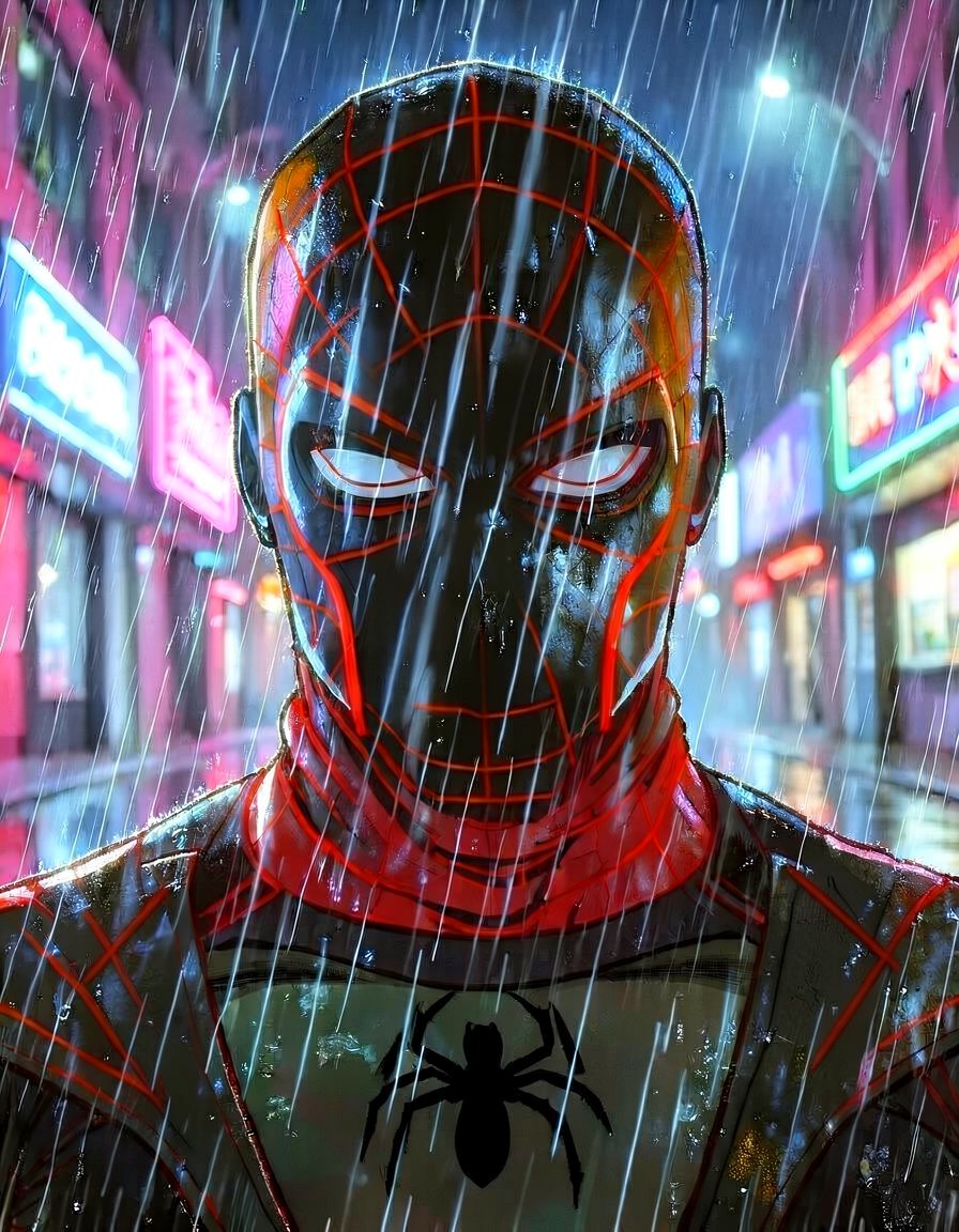 Crimson Veil, a Spider Man OC made on GenTube