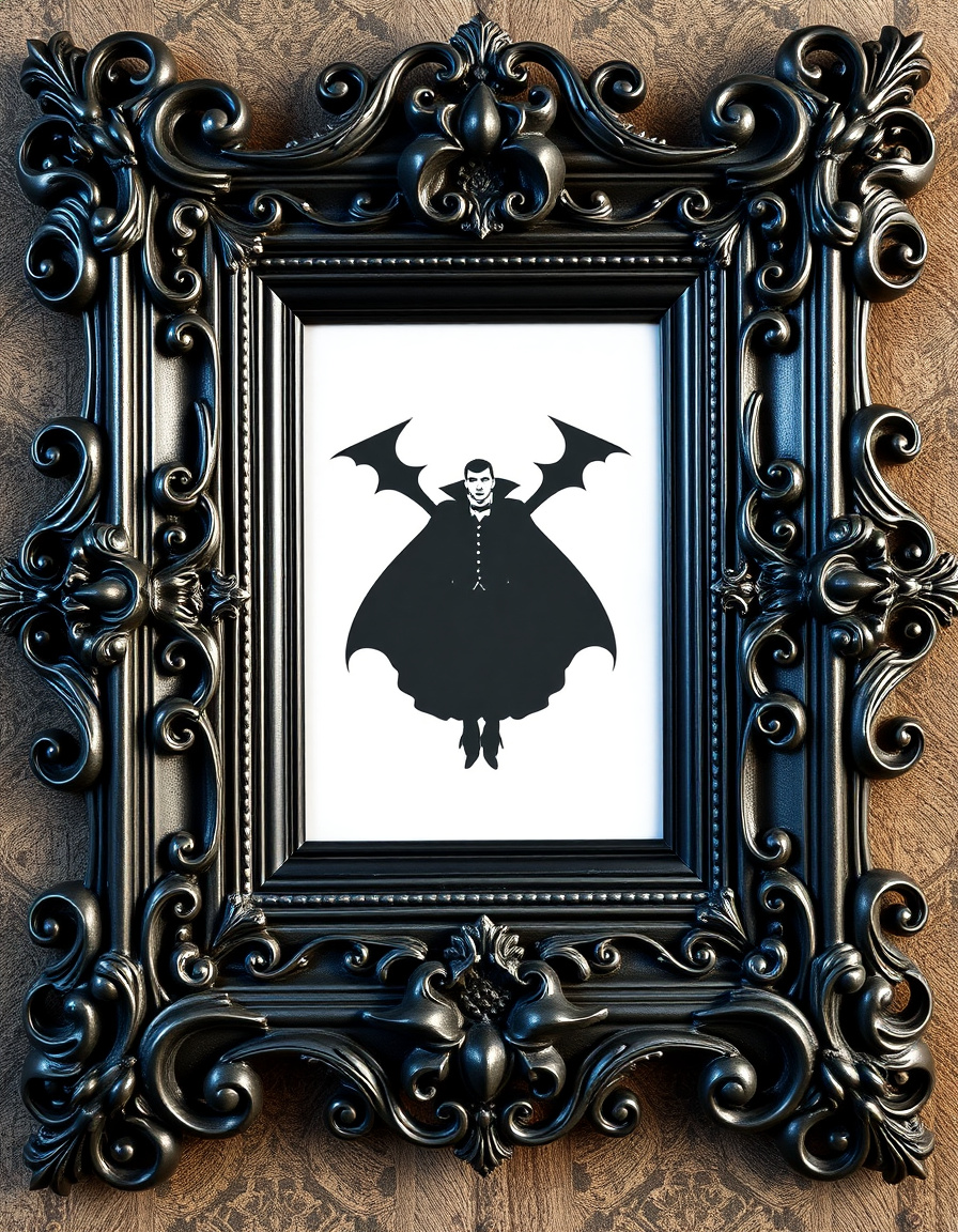 A A4 photo frame vampire theme Dracula 3d print gothic one colour just the frameno
