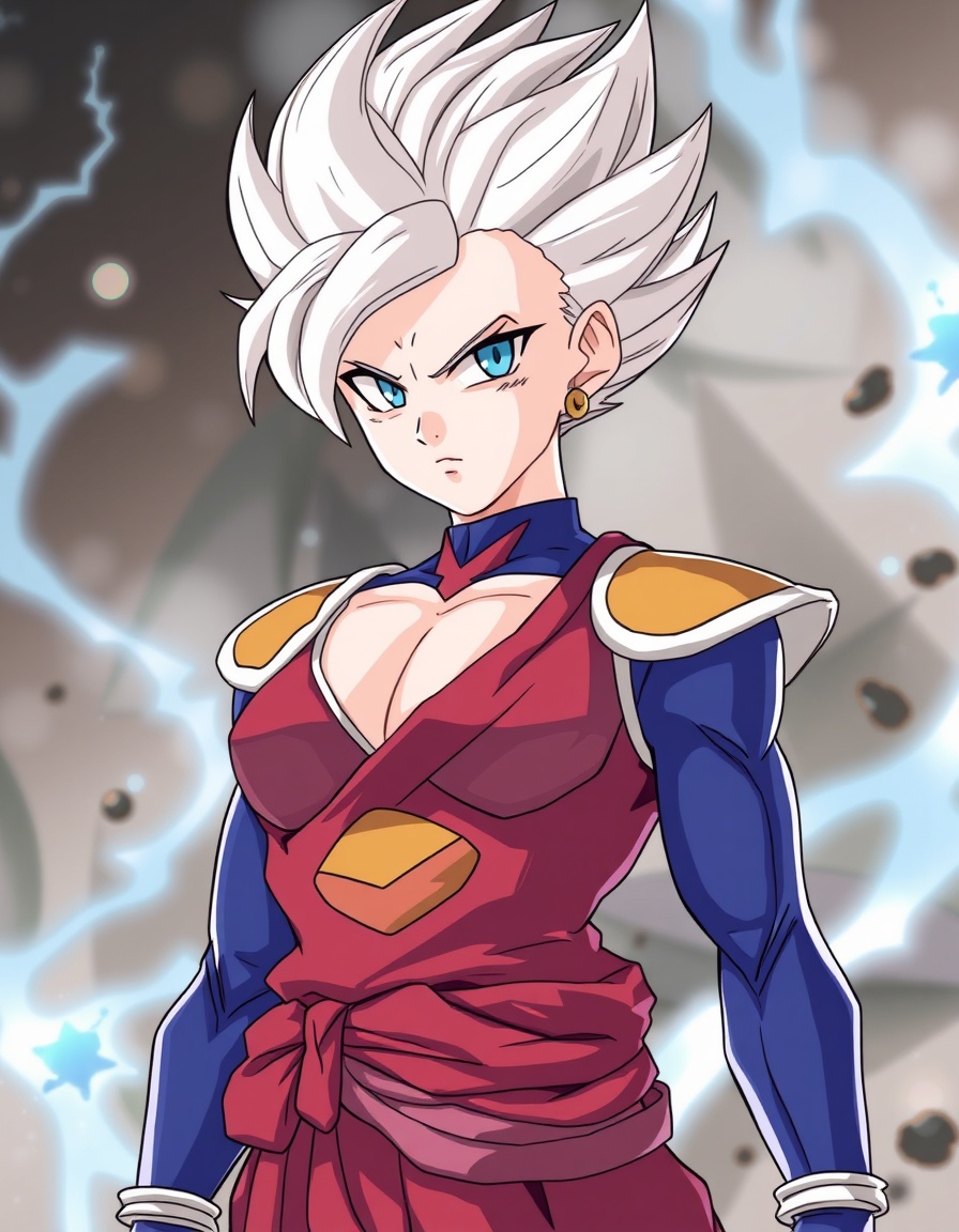 Female, Lysara is an Saiyan Warrior, Dragon ball Super, short hair 