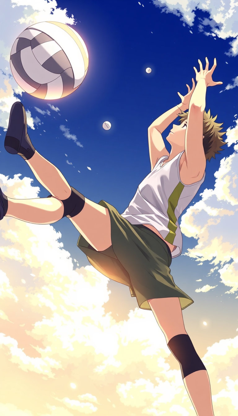 Haikyuu hinata male volleyball fly high