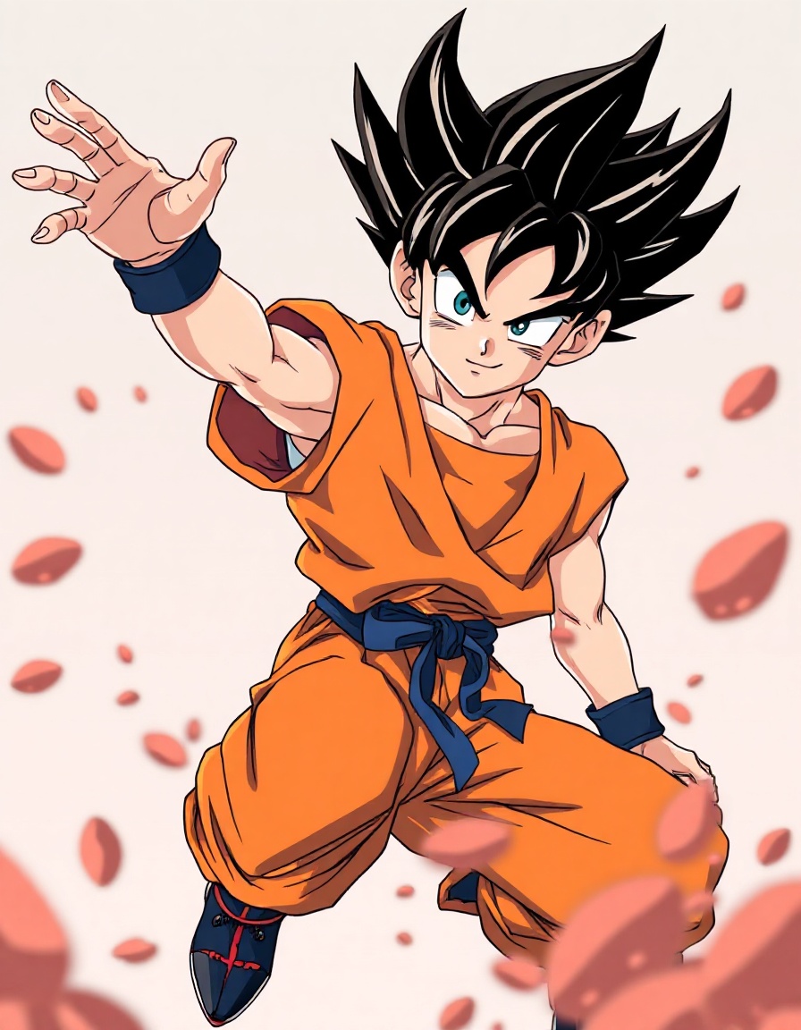 dragon ball z character teen gohan super saiyan 2 using the art style from slam dunk anime